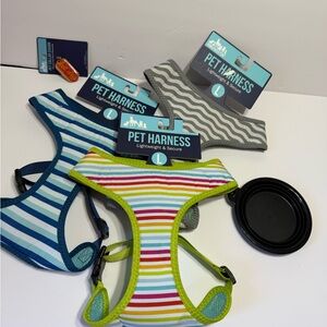 Pet Accessories: Dog Harnesses Dog Collar Charm Portable Dog Bowl